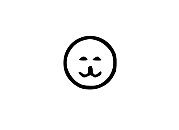 Doggy Digital Emoji Social Icon: Graphics for Web Elements & Crafts