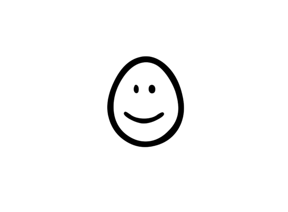 Egg Man Digital Emoji Social Icon: Graphics & Web Elements