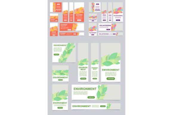 Environment Web Banner Template Bundle: Graphics for Handmade Brands