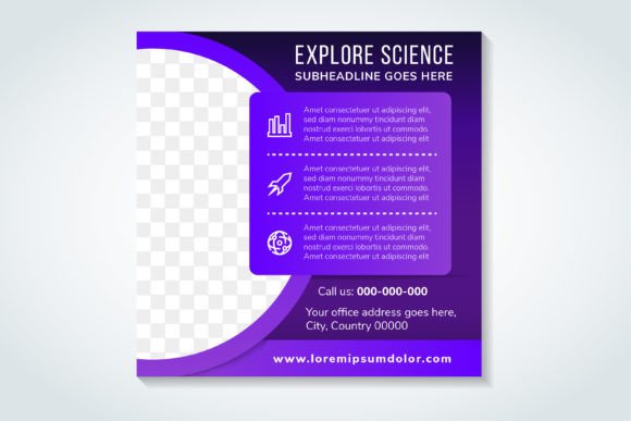 Explore Science Square Banner: Social Media Templates & Graphics