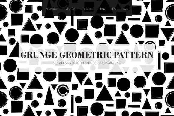 Grunge Geometric Seamless Pattern