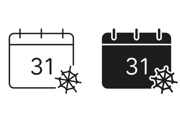 Halloween Calendar Icons Set: Graphics & Icons for Crafters