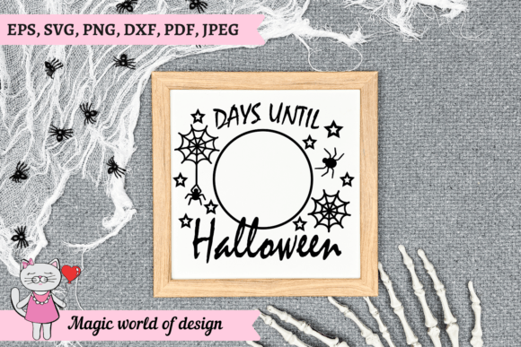 Halloween Spider Web Countdown SVG: Graphics for Crafts & Local Branding