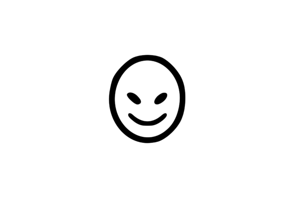 Happy Alien Digital Emoji Social Icon: Web Elements & Graphics