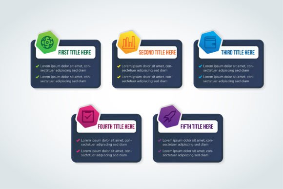 Infographic Dark Blue Hexagon Graphics