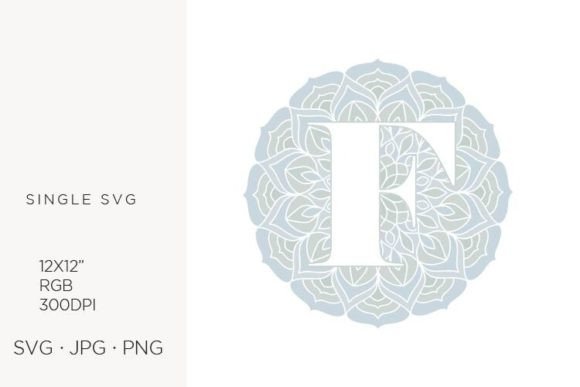 Mandala Monogram Letter F: Graphics & Icons for Soulful Branding
