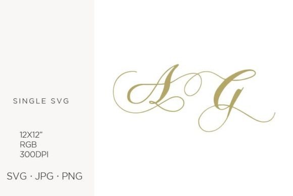 Monogram, Letter a and Letter G Graphics & Icons