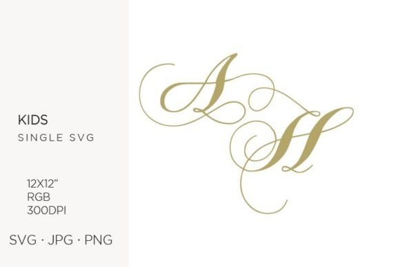 Monogram, Letter A and Letter H: SVG Graphics & Icons