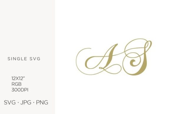 Monogram, Letter A and Letter S Graphics & Icons