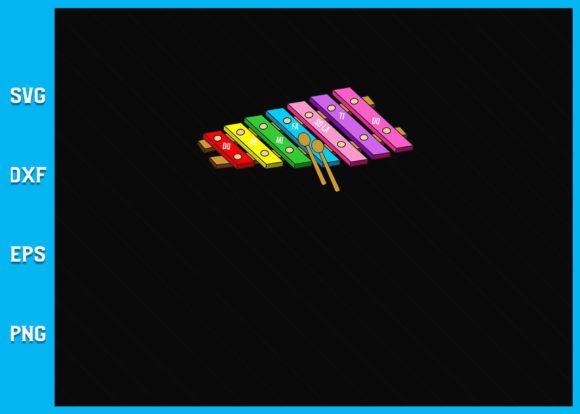 Rainbow Music Xylophone SVG: Graphics for Crafts & Creative Publishing