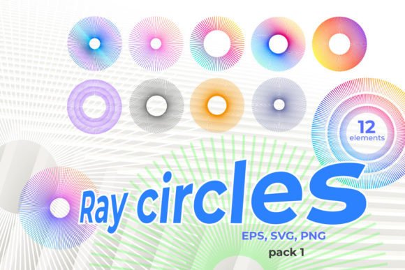 Ray Circles: Geometric Graphics & Decorative Elements