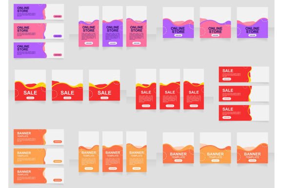 Sale Web Banner Design Template Bundle: Graphics & Graphic Templates