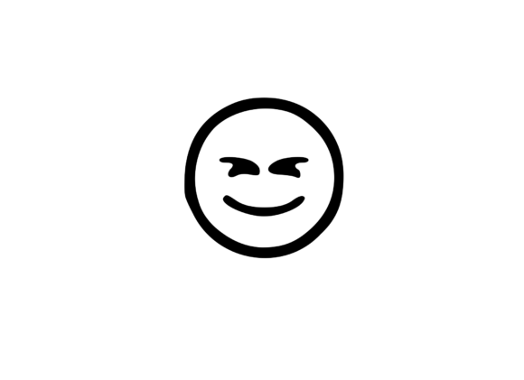 Smirk Digital Emoji Social Icon: Web Elements & Graphics