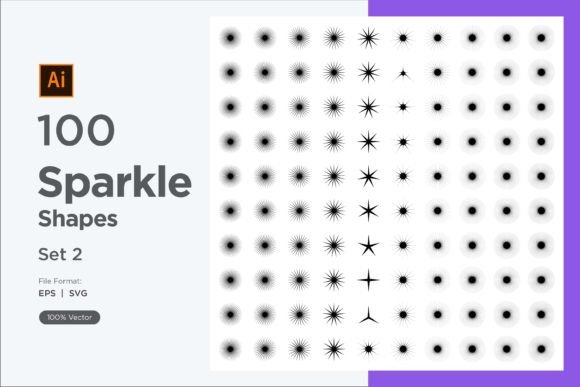 Sparkle Shape Symbol Sign V3-100 -2