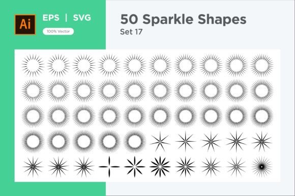 Sparkle Shape Symbol Sign V3-50 -17 Graphics