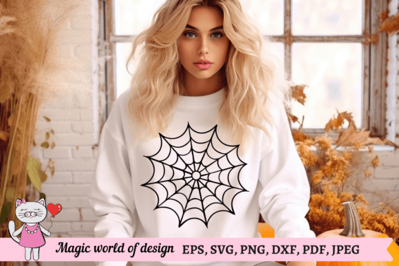 Spider Web Clipart SVG Files for Cricut: Graphics for Crafts & Content