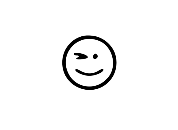 Winky Digital Emoji Social Icon: Graphics & Web Elements